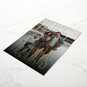 Modern Happy Holidays Photo Folien Feiertagskarte (Gedreht)