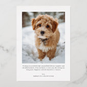 Modern Happy Holidays Photo Folien Feiertagskarte (Rückseite)