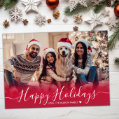 Modern Happy Holidays Rot 2 Foto Weihnachten