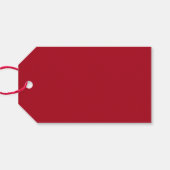 Modern Happy Holidays Rotes Weihnachten Geschenkanhänger (Rückseite Horizontal)