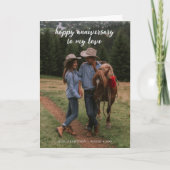 Modern Happy Jubiläum meiner Liebe Scripty Schrift Karte (Vorderseite)