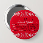 Modern Happy Kwanzaa Button (Vorne & Hinten)