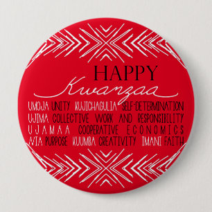 Modern Happy Kwanzaa Button