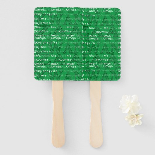 Modern Happy Kwanzaa Fächer (Vorne und Hinten)