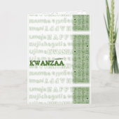 Modern Happy Kwanzaa Feiertagskarte (Vorderseite)