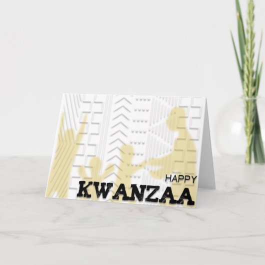 Modern Happy Kwanzaa Feiertagskarte (Vorderseite)