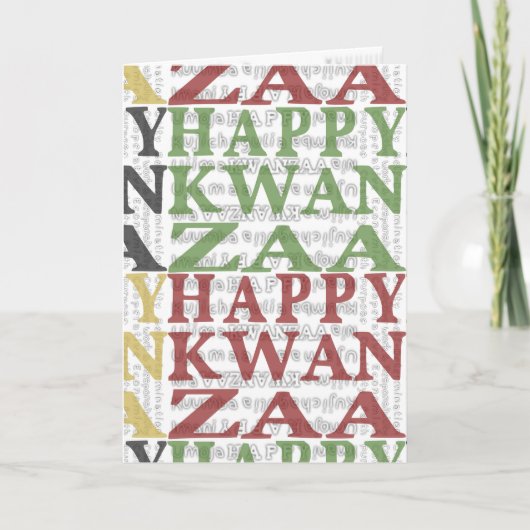 Modern Happy Kwanzaa Feiertagskarte (Vorderseite)