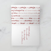 Modern Happy Kwanzaa Feiertagskarte (Innenseite)