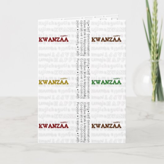 Modern Happy Kwanzaa Feiertagskarte (Vorderseite)