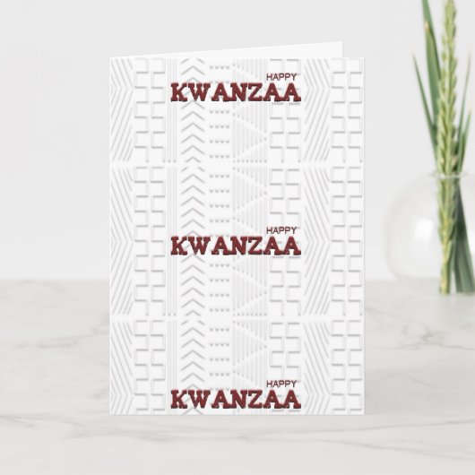 Modern Happy Kwanzaa Feiertagskarte (Vorderseite)