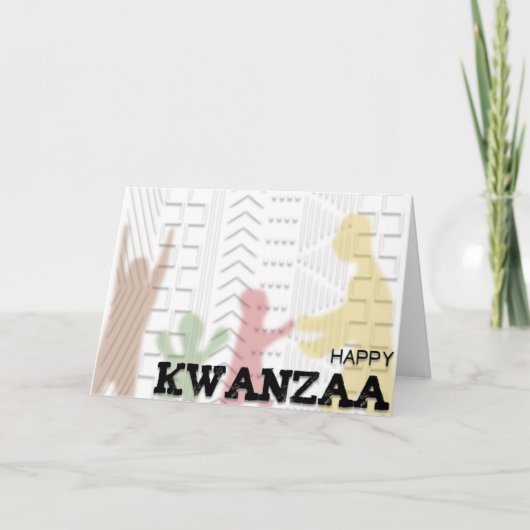 Modern Happy Kwanzaa Feiertagskarte (Vorderseite)