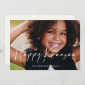 Modern Happy Kwanzaa Foto Feiertagskarte (Vorne/Hinten)