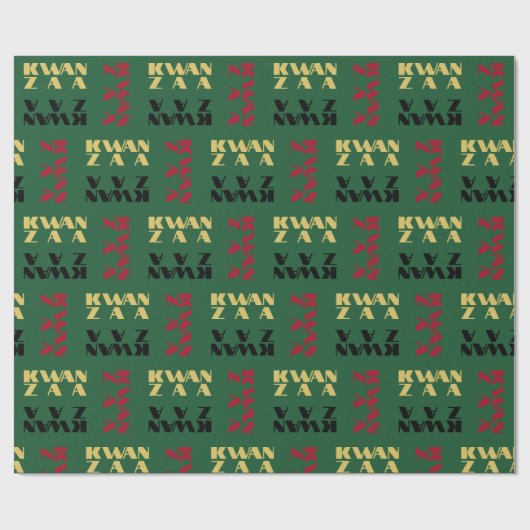 Modern Happy Kwanzaa Geschenkpapier (Flach)