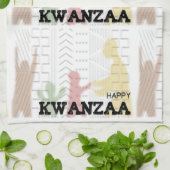 Modern Happy Kwanzaa Geschirrtuch (Gefaltet)
