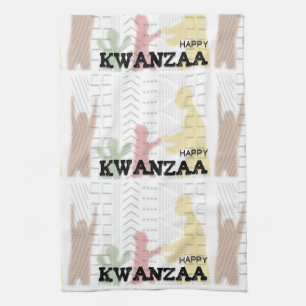 Modern Happy Kwanzaa Geschirrtuch