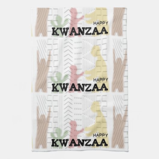 Modern Happy Kwanzaa Geschirrtuch (Vertikal)