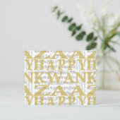 Modern Happy Kwanzaa Gold Postkarte (Stehend Vorderseite)