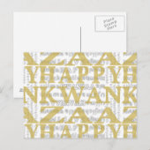 Modern Happy Kwanzaa Gold Postkarte (Vorne/Hinten)
