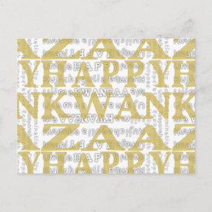 Modern Happy Kwanzaa Gold Postkarte