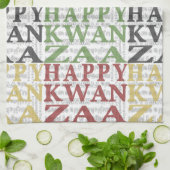 Modern Happy Kwanzaa Handtuch (Gefaltet)