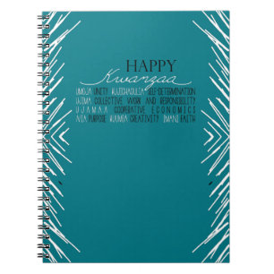Modern Happy Kwanzaa Notizblock