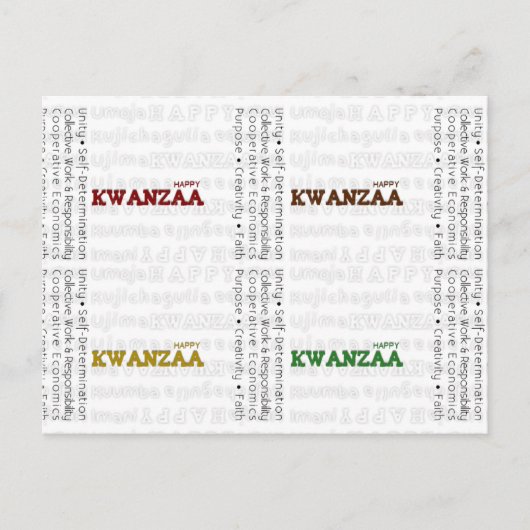 Modern Happy Kwanzaa Postkarte (Vorderseite)
