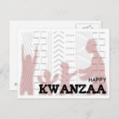 Modern Happy Kwanzaa Postkarte (Vorne/Hinten)