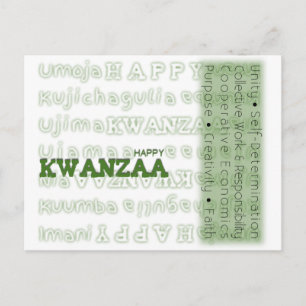 Modern Happy Kwanzaa Postkarte