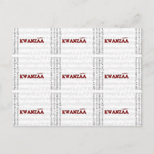 Modern Happy Kwanzaa Postkarte