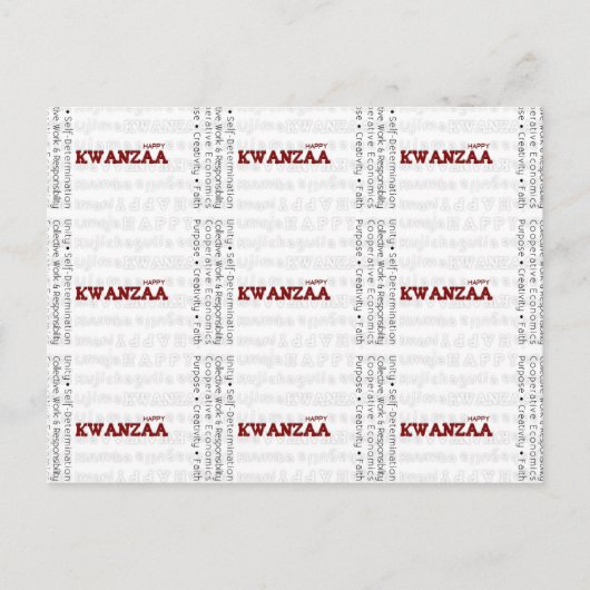 Modern Happy Kwanzaa Postkarte (Vorderseite)