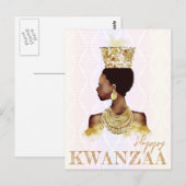 Modern Happy Kwanzaa Postkarte (Vorne/Hinten)
