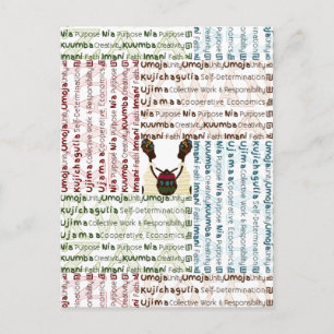 Modern Happy Kwanzaa Postkarte