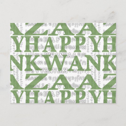 Modern Happy Kwanzaa Postkarte (Vorderseite)