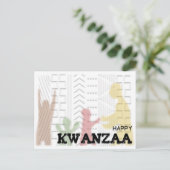 Modern Happy Kwanzaa Postkarte (Stehend Vorderseite)