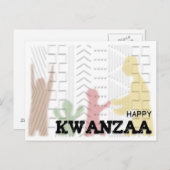 Modern Happy Kwanzaa Postkarte (Vorne/Hinten)