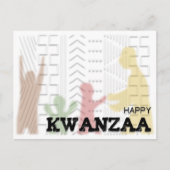 Modern Happy Kwanzaa Postkarte (Vorderseite)