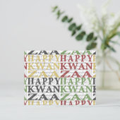 Modern Happy Kwanzaa Postkarte (Stehend Vorderseite)