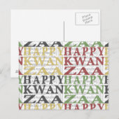 Modern Happy Kwanzaa Postkarte (Vorne/Hinten)