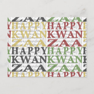Modern Happy Kwanzaa Postkarte