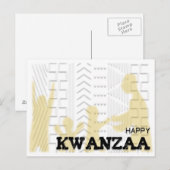 Modern Happy Kwanzaa Postkarte (Vorne/Hinten)
