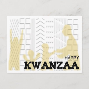 Modern Happy Kwanzaa Postkarte