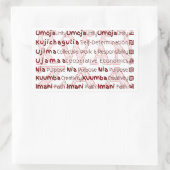 Modern Happy Kwanzaa Rechteckiger Aufkleber (Tasche)