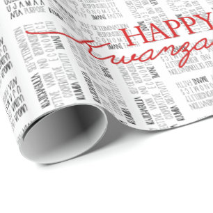 Modern Happy Kwanzaa Wrapping Paper Geschenkpapier