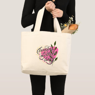 Modern Happy Mother Day Jumbo Stoffbeutel