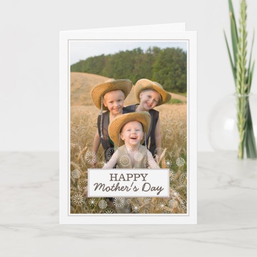 Modern Happy Mother's Day Foto Card Karte (Vorderseite)