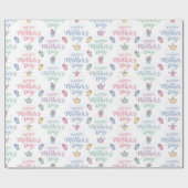 Modern Happy Mother's Day Typography  Geschenkpapier (Flach)