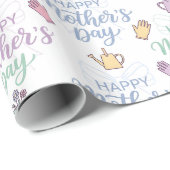 Modern Happy Mother's Day Typography  Geschenkpapier (Rolleneckpunkt)