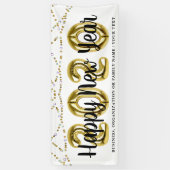 Modern HAPPY NEW YEAR 2020 Ballonnummern Banner (Vertikal)