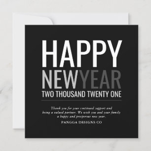 Modern Happy New Year 2021 Company Business Logo Feiertagskarte
