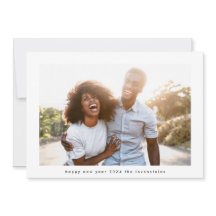 Modern Happy New Year 2026 White Foto Frame